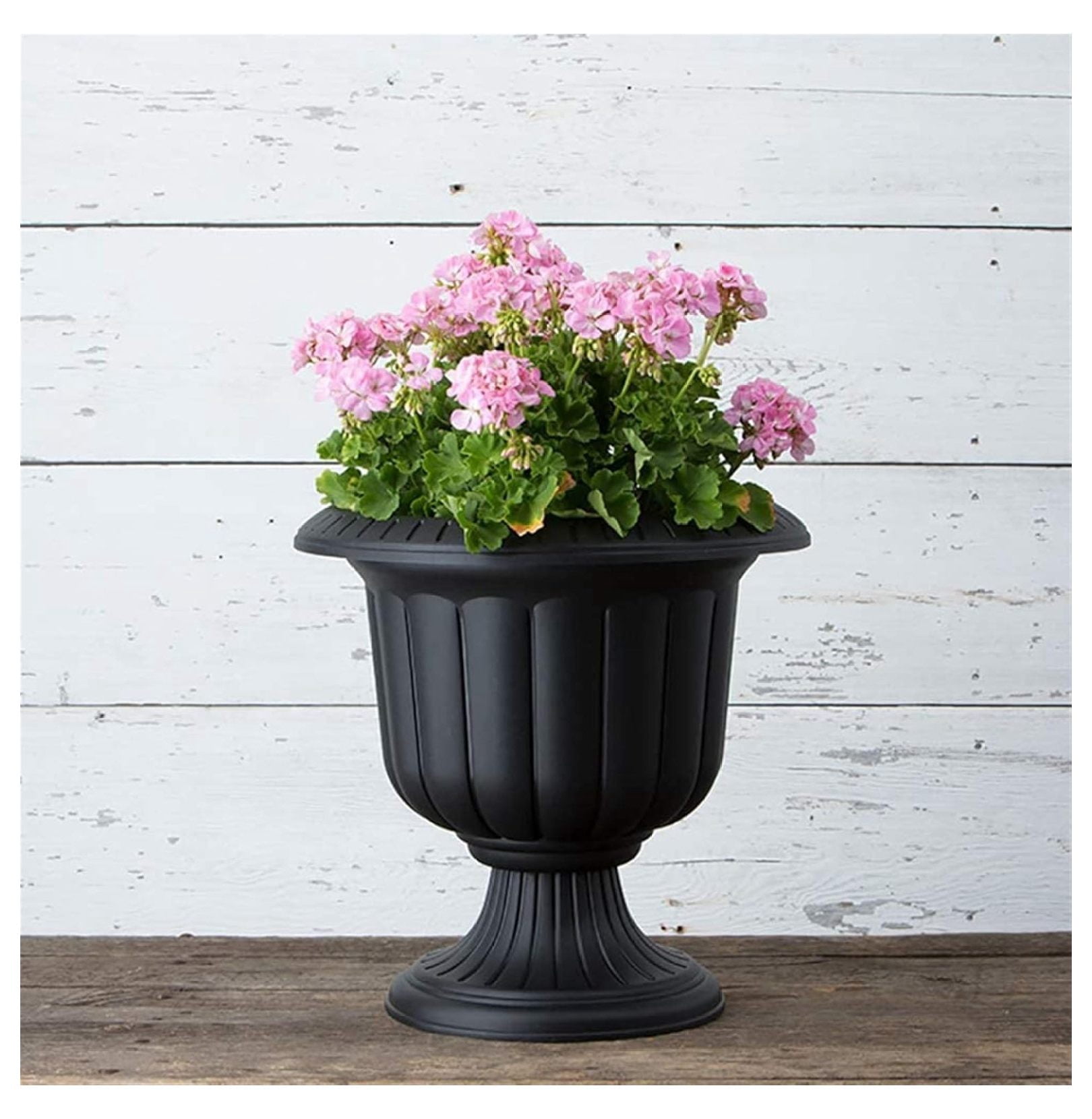 Mfg. # 38198 19" Black Classic Porch Urn Planter - Quantity 2