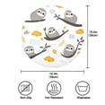thumbnail image 7 of WOBOGO Cute Sloth Patterns Lying on A Branch Round Placemats Set of 1 Heat Resistant Washable Kitchen Table Decorations 15.4in, 7 of 7
