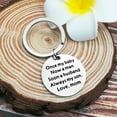 thumbnail image 3 of To My Son Gifts from Mom Keyring Wedding Gift for Bridegroom Inspirational Keyring for Son Once My Baby Now a Man Soon A Husband Always My Son Love, Mom Keychain Engagement Gift Keyring for Him, 3 of 4