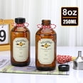 thumbnail image 3 of Botella YINGERHUAN, paquete de 10, 240 ml, vidrio ámbar con tapones, 3 of 7