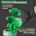 thumbnail image 3 of 10mil Nitrile-Gloves Disposable-Black Chemical-Resistant Rubber - Mechanic Gloves Heavy Duty, Latex Free, Diamond Grip (100, Large), 3 of 4