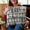 thumbnail image 4 of Plutus Off White Sherpa Animal Faux Fur Luxury Throw Pillow - Double sided 12" x 20", 4 of 5