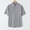 Gray, variant on Men's Linen-cotton Short Sleeve Stand up Collar Half Button Solid Color Casual Breathable Shirt White XXXL(XXXL)