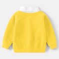 thumbnail image 6 of Splozh Toddler Pullover Boys Cotton Sweatshirts Lapel Button Down Long Sleeve Pullover Tops Sweatshirts Fall Clothes,Yellow,3-4 Years, 6 of 6