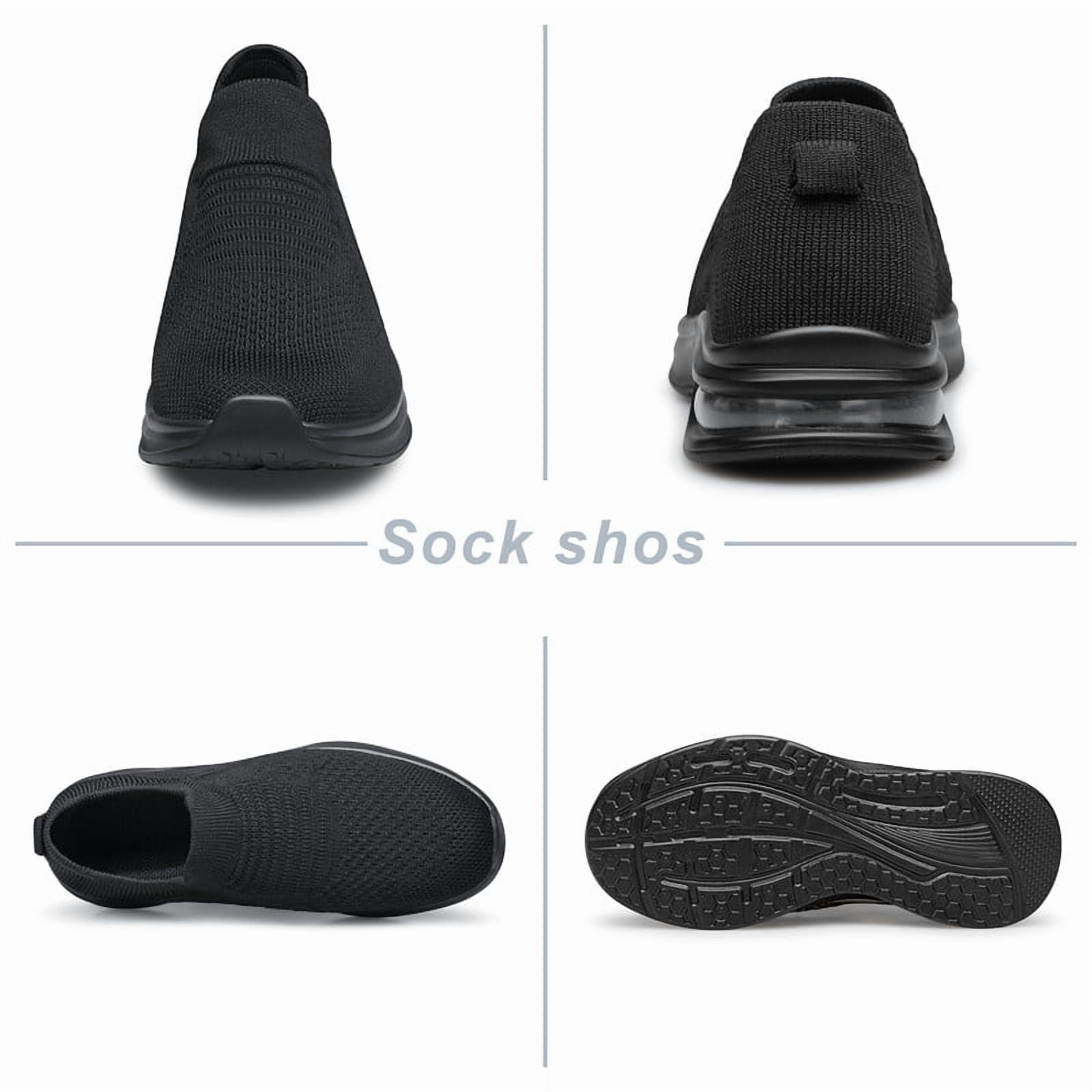 YHOON Kids Sock Shoes Boys Girls Sneakers Athletic Fitness Tennis Walking School Shoes Black Toddler Size 8