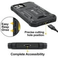 thumbnail image 5 of FITO For iPhone 12/iPhone 12 Case, Phone Case with Screen Protector and Kickstand (Black), 5 of 7