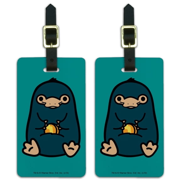 Fantastic Beasts and Where to Find Them Nifler Cute Chibi Character Luggage ID Tags Suitcase Carry-On Cards - Set of 2