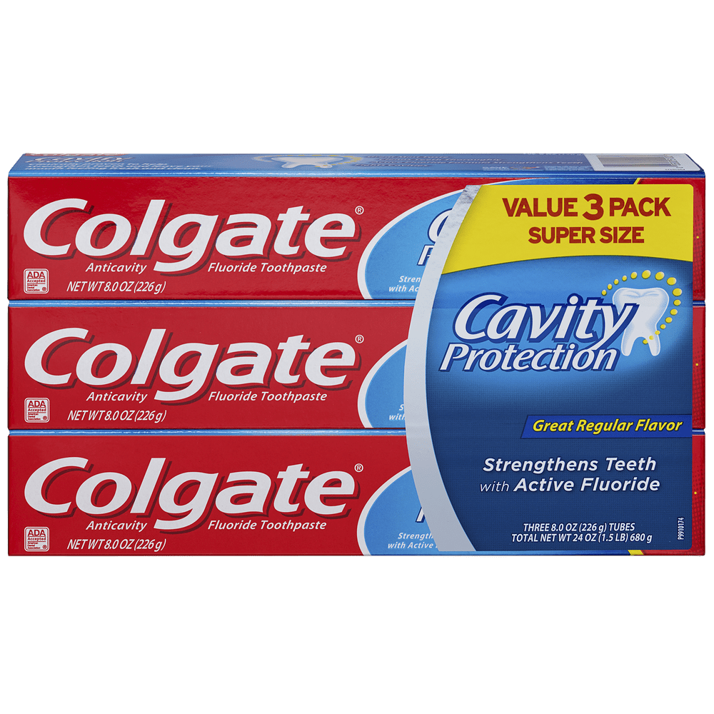 Colgate Cavity Protection Toothpaste with Fluoride, Great Regular
