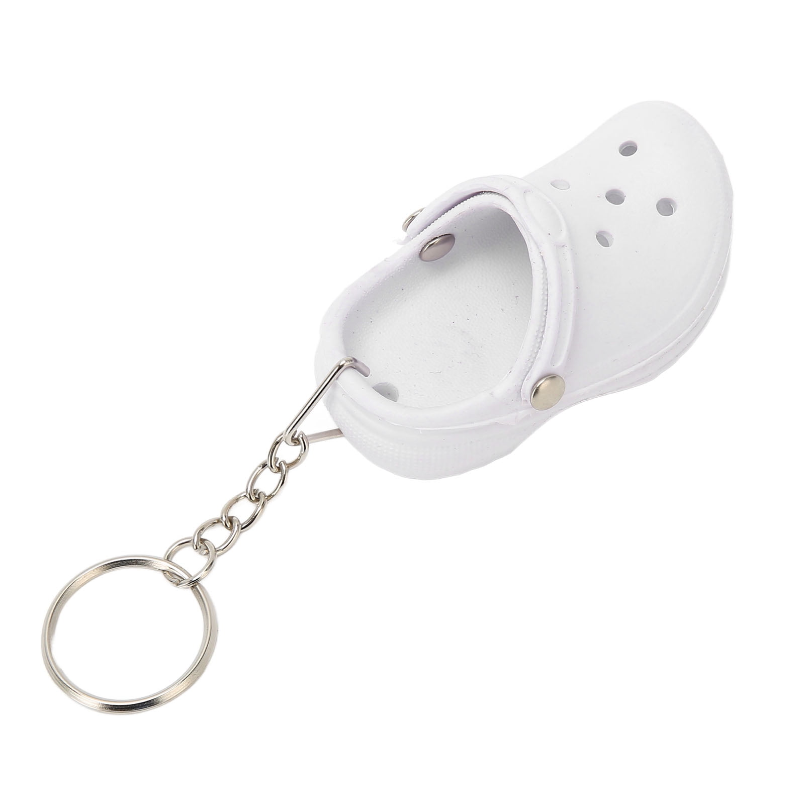 20 Pcs Cute Slipper Keyring Silicone Beach Hole Little Sandals Mini Shoe Key Ring Four Color for Decoration