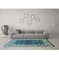thumbnail image 3 of Ahgly Company Indoor Rectangle Oriental Light Blue Industrial Area Rugs, 2' x 5', 3 of 4