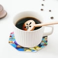thumbnail image 5 of Lsque Mario Pattern 4" Drink Coasters Set of 4, PVC Leather Absorbent Coasters, Table Coaster Set Decorative Coffee Cup Coasters Housewarming Gift, 5 of 7
