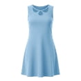 thumbnail image 7 of ClodeEU Women's Sleeveless Cutout Neck Mini Dress,Casual A Line Sundress for Summer Light Blue,Women's Plus XXL, 7 of 7