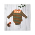 thumbnail image 4 of Franhais Baby Romper, Halloween Stripe Cartoon Patterns Lapel Long Sleeve Bodysuit for Girls Boys, 4 of 9