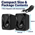 thumbnail image 2 of Computer Speakers for Desktop or Laptop, TSV 2.0 Stereo RGB PC Gaming Speakers with Stereo Surround Bass, 7 Colors LED Lights, USB-Powered 3.5mm Wired Speakers for PC Smartphone Tablet Projector TV, 2 of 9