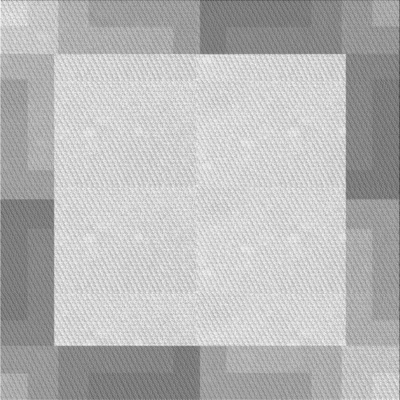 Ahgly Company Indoor Square Patterned Gunmetal Gray Area Rugs, 5' Square