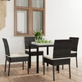 thumbnail image 1 of vidaXL 5 Piece Garden Dining Set Poly Rattan Black, 1 of 5