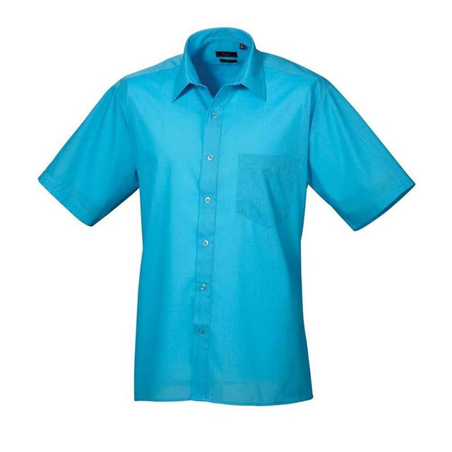 Premier Mens Poplin Short-Sleeved Shirt