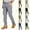 Navy, variant on Cargo Pants for Men Multi Pockets Work Pants 100% Cotton Stretch Elastic Waist Slim Fit Hiking Outdoor Casual Navy