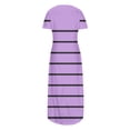 thumbnail image 3 of Vestidos de Verano de Mujer Casual Cuello Redondo Bolsillos de Manga Corta Impresión Vestido Largo, Vestido Ligero de Poliéster para Diario, Fiesta Y Primavera, 3 of 6