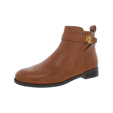 Lauren Ralph Lauren Womens Bonnie Leather Zip up Ankle Boots
