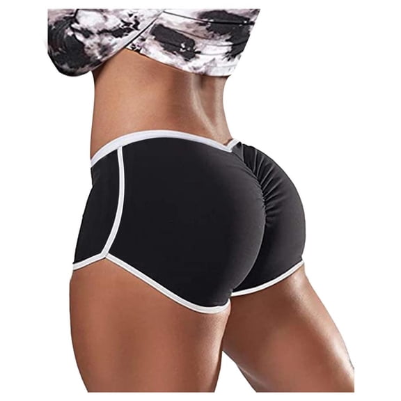 Women High-Waisted, Butt-Lifting Yoga Shorts with Sexy Pleats, For Sports and Fitness, Running Shorts