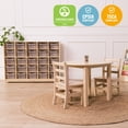 thumbnail image 6 of ECR4Kids 25 Cubby Mobile Tray Cabinet and 25 Scoop Front Storage Bins, 5x5, Kids Furniture, Natural, 6 of 9