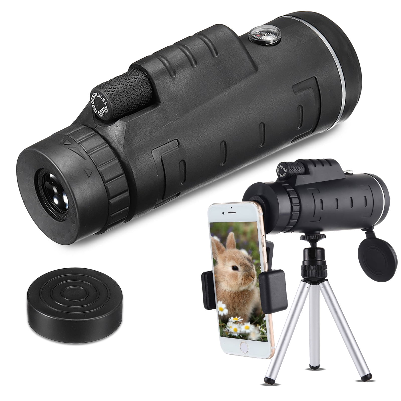 Tripod Telescope for Kids&Astronomy Beginners 40X60 Zoom Optical HD Lens Monocular Telescope Clip for Universal Phone for Adults Great Astronomy Gift for Kid Tripod Telescope for Kids&Astronomy Beginners 40X60 Zoom Optical HD Lens Monocular Telescope Clip for Universal Phone for Adults Great Astronomy Gift for Kid