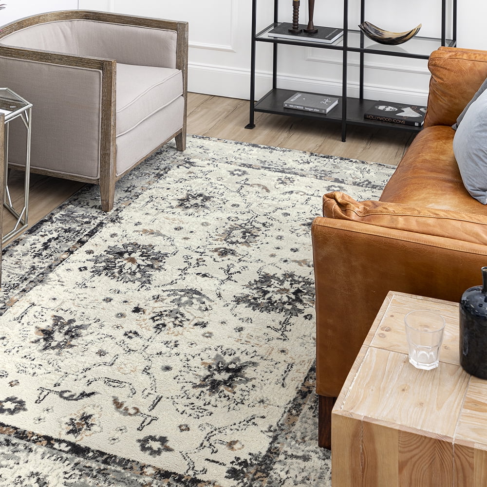 Mohawk Home Demeter Indoor Woven Area Rug, Light Grey, 6' x 9'