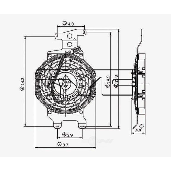 TYC 600670 Engine Cooling Fan Fits 2013 Ford Mustang