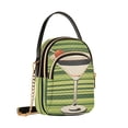 thumbnail image 7 of FORMRS Crossbody Bag for Women Quilted Travel Shoulder Cell Phone Purse with Chain Strap Handbag, Black Martini, 7 of 7