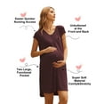 thumbnail image 3 of Ekouaer Women's Maternity Short Sleeve Dresses Maternity Dress Sleepwear Pajama Pregnancy Nightgown, 3 of 7