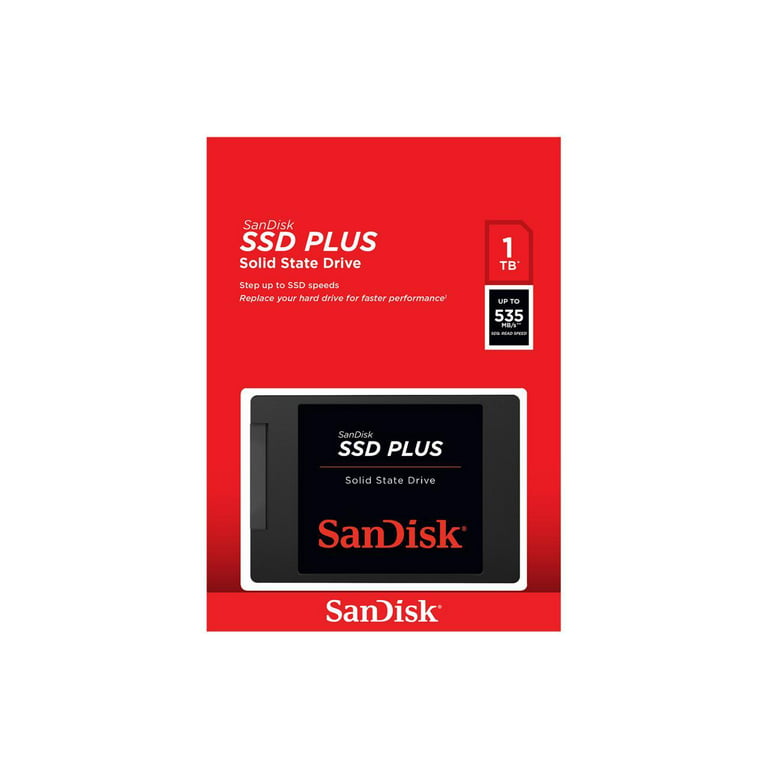 dommer glimt Gå ud SanDisk SSD Plus 1TB Internal SSD - SATA III 6Gb/s, 2.5"/7mm - SDSSDA-1T00- G26 - Walmart.com