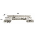 thumbnail image 5 of Magic Home Convertible Sectional Sofa,U-Shaped Modular Couch with Ottomans,Modern Velvet Sofa Set for Living Room,Beige, 5 of 10