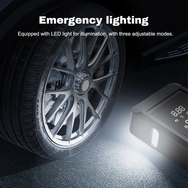 Car Tire Inflator,Car Tire Inflation Tyre Inflator With Inflator With Led Pump Car Jump Tire Inflation Pump Inflation Pump Car Battery Auto Tyre Auto Tyre Inflator Car Battery Auto Jump Car Battery