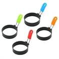 thumbnail image 3 of 4Pcs Stainless Steel Egg Cooking Ring, Non Stick Fried Egg Shaper, Round Pancake Mould, Food Grade Safe Durable Kitchen Gadget, Heat Resistant Cookware Accessory for Home Dining, Daily Food Making, 3 of 6