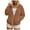 A19_Coffee, variant on Towmus Womens Ultimate Heavyweight Hoodies Sweatshirts Oversized Zip Up Hoodie Casual Solid Color Outerwear S-3XL