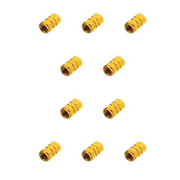 Sidaley 4 piezas de tapas de neumáticos decorativas de aleación de aluminio exquisitas cubiertas de tapones de neumáticos accesorio de dorado 10piezas