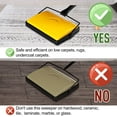 thumbnail image 7 of Eyliden Manual Hand Push Carpet Sweeper Cleaner for Low Carpets Rugs, Yellow Color, 7 of 7