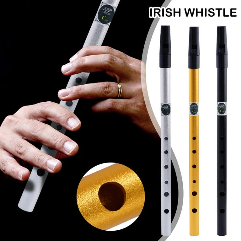 Irish Whistle Flute C/D key Ireland Tin Penny Whistle 6 Hole Flute  Instrument 
