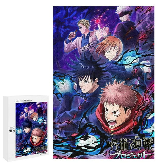 Casse-tête de 1000 Pcs - Jujutsu Kaisen Casse-Tête Casse-Tête Éducatif Jeu de Casse-Tête pour Familles