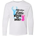 thumbnail image 3 of Inktastic Gender Reveal Will it be a Little Buck or Doe? Long Sleeve Youth T-Shirt, 3 of 5