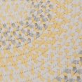 thumbnail image 2 of 10' Yellow, White and Gray Reversible Round Handcrafted Area Throw Rug, 2 of 2