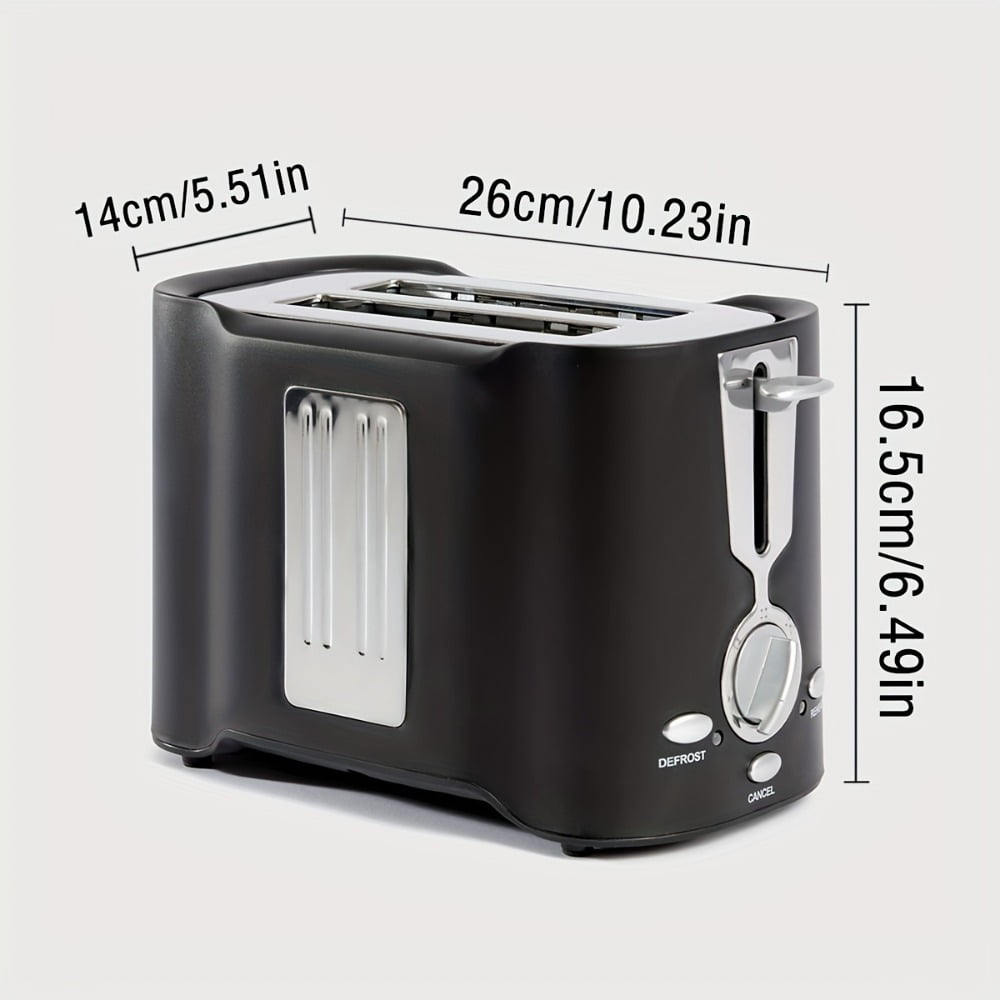 2 Slice Toaster, Quick & Even Results Every Time, Wide Slots Fit Any Size Bread Drop-Down Crumb Tray for Easy Clean Up, Stainless Steel