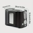 thumbnail image 2 of 2 Slice Stainless Steel Toaster with Wide Slots&Drop-Down Crumb Tray, Quick Even Toasting 6 Browning Settings,Compact Kitchen Appliance for Bread Bagels,Perfect for Breakfast Home Apartment Dorm, 2 of 8