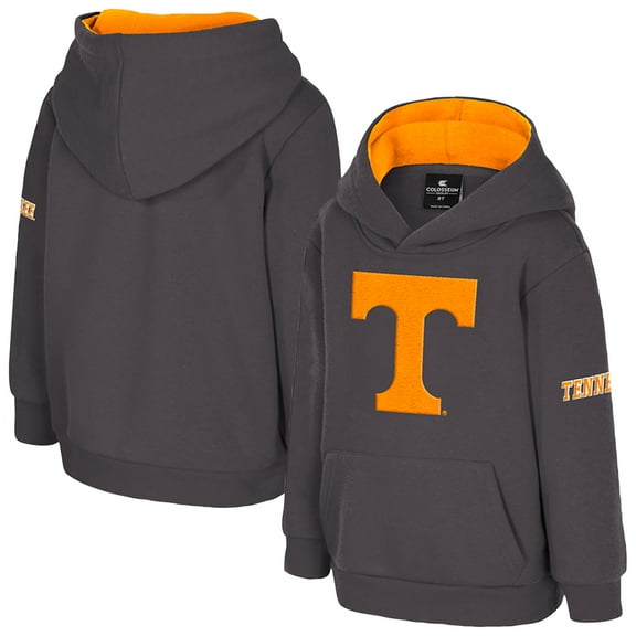 Toddler Colosseum Charcoal Tennessee Volunteers Big Logo Volume Fleece Pullover Hoodie