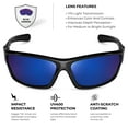 thumbnail image 2 of Xagger Wrap Around Polarized Sports Sunglasses for Men Women TR90 Frame Driving Running Fishing Sun Glasses, 2 of 7