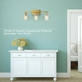 thumbnail image 4 of Costway 3-Light Wall Sconce Modern Bathroom Vanity Light Fixtures with Clear Glass Shade, 4 of 11