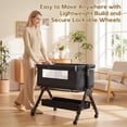 thumbnail image 3 of Baby Bassinet, Adjustable Baby Bedside Sleeper Bassinet with 360°Wheel, Baby Cradle for Infant,0-6 Months, 3 of 8