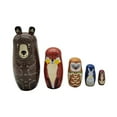 thumbnail image 2 of Russian Matryoshka For Children  Pack Of 5 Animal Dogs Matryoshka Wooden Toy, 2 of 5