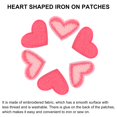 thumbnail image 4 of Heart Shaped Iron on Patches Light Rose Red Embroidered Sew on Love Applique Patches 33 Pack, 4 of 6